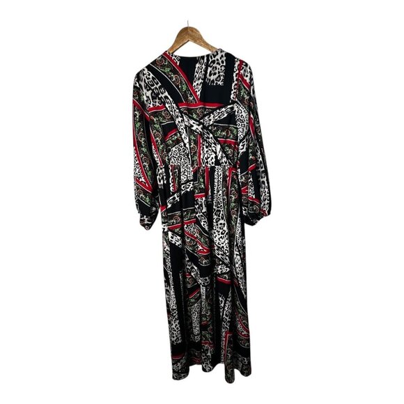 Love In Bohemian Long, Flowy Maxi Dress Black, Red & Multi Color | Sz M* | Artsy - Picture 3 of 11